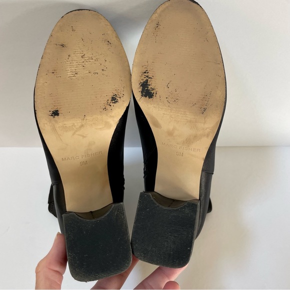 Marc Fisher Janie Satin Black Booties Size 9 - Picture 14 of 14